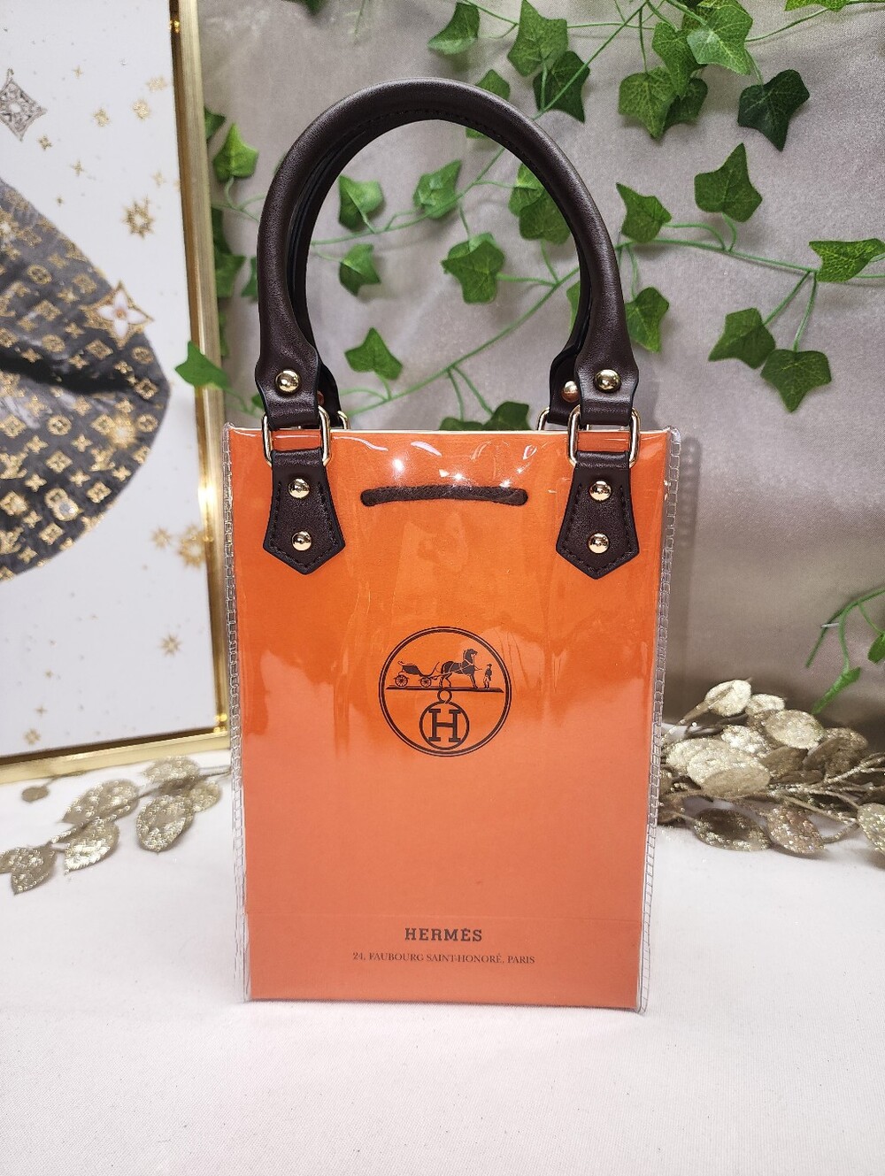 Authentic Hermes Shopping Bag In PVC Tote - Picture 3 of 7